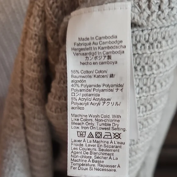 J. Crew Factory Light Gray Turtleneck Sweater - Picture 3 of 4